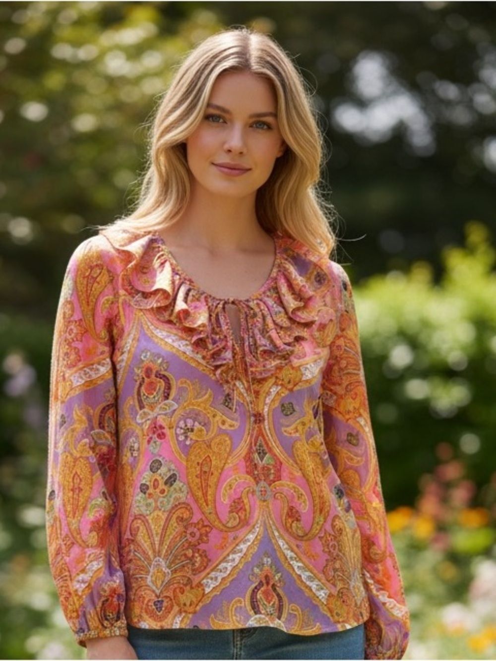 Lauren Ralph Lauren Multicolor Paisley Blouse